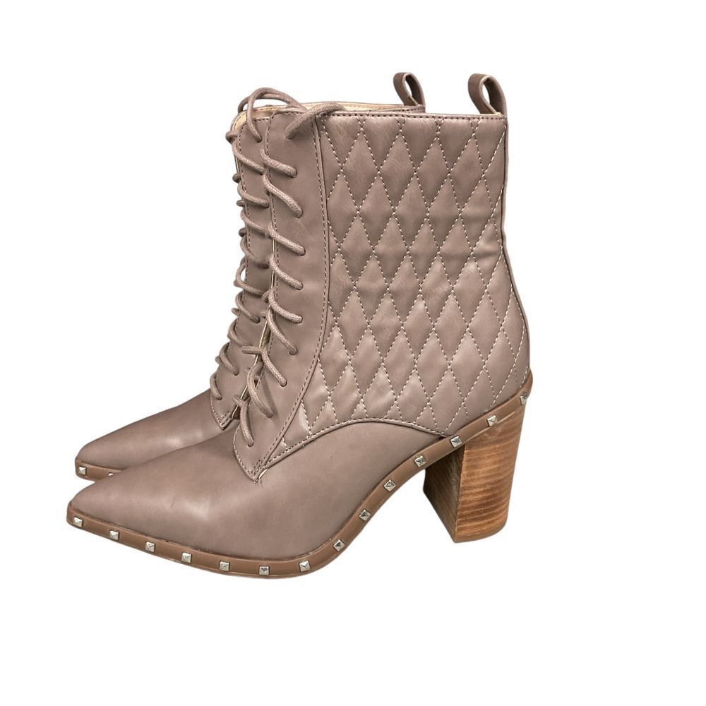 Charles by Charles David Diplomat Bootie Taupe Ankle Pointed Block Heel Size 7M